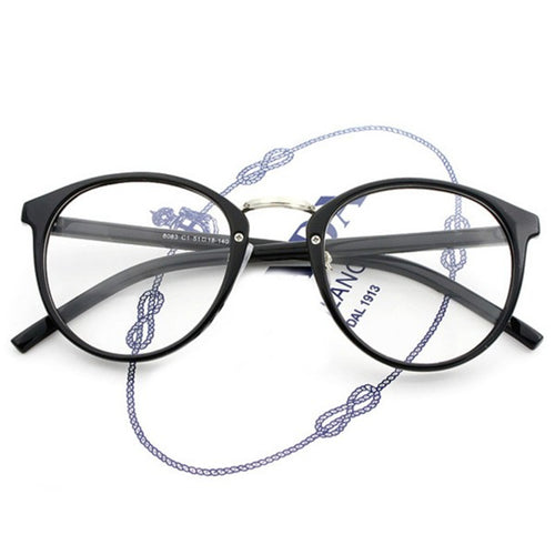 Vintage Optical Women Men Leopard Floral Frame Eyeglasses Plain Mirror Glasses Round PY6 ILML