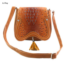 Vintage Tasselwomen bag Rivet Hollow Out leather women messenger bags luxury crossbody Shoulder Bag women's hbags ILML