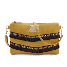 Vintage Women Messenger Bags National style Tassel PU leather Crossbody Shoulder Bags Hbags Purse Clutch Bag Women's Bolsas ILML