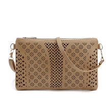 Vintage Women Messenger Bags PU Hollow Out Crossbody Bags Shoulder Purse Casual Hbags Clutch Bolsas satchels ILML