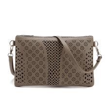 Vintage Women Messenger Bags PU Hollow Out Crossbody Bags Shoulder Purse Casual Hbags Clutch Bolsas satchels ILML