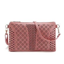 Vintage Women Messenger Bags PU Hollow Out Crossbody Bags Shoulder Purse Casual Hbags Clutch Bolsas satchels ILML