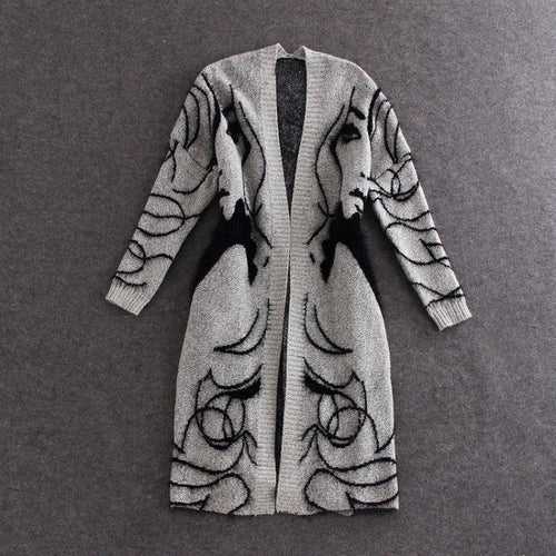Vogue Women's Long Knitted Sweater Tops Cardigan Outerwear Coat Jacket Jumper LY8 ILML