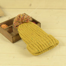 Warm Braided Knitted Hat Ski Beanie Ball Caps Large Ball Hats for Women Men ILML
