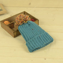Warm Braided Knitted Hat Ski Beanie Ball Caps Large Ball Hats for Women Men ILML