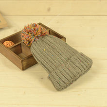 Warm Braided Knitted Hat Ski Beanie Ball Caps Large Ball Hats for Women Men ILML