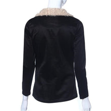Warm Women Fur Coat collar Outwear Cardigan Coat Black Full Sleeve Kimono Cardigan Coats Tops Blouse Cover up ILML