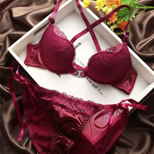 Woman Lingerie Sexy Front Buckle Bras Front Closure U Shape Push Up Bra and Panty Set Y2 ILML