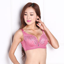 Women 3/4 Coverage Bra Plunge Push Up Bra Lace Embroidered 80 85 90 95 C Cup PY1 ILML