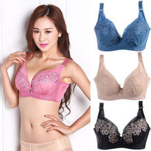 Women 3/4 Coverage Bra Plunge Push Up Bra Lace Embroidered 80 85 90 95 C Cup PY1 ILML