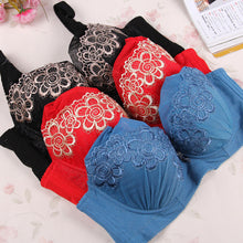 Women 3/4 Coverage Bra Plunge Push Up Bra Lace Embroidered 80 85 90 95 C Cup PY1 ILML