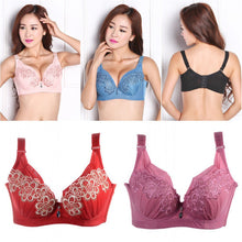 Women 3/4 Coverage Bra Plunge Push Up Bra Lace Embroidered 80 85 90 95 C Cup PY1 ILML