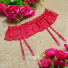 Women 4 Colors Sexy Thongs Lace Stocking Suspender Lingeries Dual Layer Garter Belts ILML