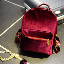 Women Backpack Mochila School Bags Gold Velvet Small Rucksack Shoulder Bag For Teenagers Girls Backpacks ILML