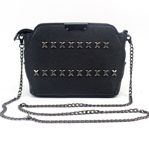 Women Bag Rivet Chain Leather Hbag Messenger Shoulder Bags Famoushbags women bags designer Bag ILML