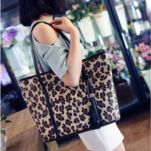 Women Bag Women Messenger Bags Hbag Casual Leather Leopard Tassel Crossbody Shoulder Bag Purse clutch bolsa feminina ILML