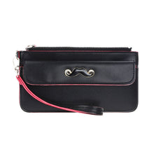 Women Beard Mustache Purse Long Mobile Wallet Bag Card Holder Hbag ILML