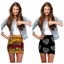 Women 3D Printed 18 Patterns Tight Bodycon Mini Skirts Stretch Short Pencil Skirt Womens 1PY ILML