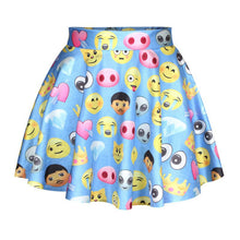 Women 3D Printed Short Mini High Waist Skirt Flared Pleated Skirts Womens 18 Colors 1PY ILML