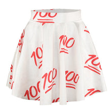 Women 3D Printed Short Mini High Waist Skirt Flared Pleated Skirts Womens 18 Colors 1PY ILML