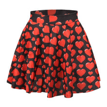 Women 3D Printed Short Mini High Waist Skirt Flared Pleated Skirts Womens 18 Colors 1PY ILML