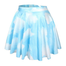Women 3D Printed Short Mini High Waist Skirt Flared Pleated Skirts Womens 18 Colors 1PY ILML