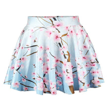 Women 3D Printed Short Mini High Waist Skirt Flared Pleated Skirts Womens 18 Colors 1PY ILML