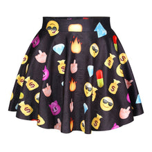 Women 3D Printed Short Mini High Waist Skirt Flared Pleated Skirts Womens 18 Colors 1PY ILML