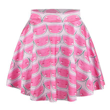 Women 3D Printed Short Mini High Waist Skirt Flared Pleated Skirts Womens 18 Colors 1PY ILML