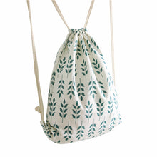 Women backpack Canvas Butterfly Printing Drawstring Backpack For Girl Student School backpacks ILML