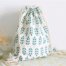 Women backpack Canvas Butterfly Printing Drawstring Backpack For Girl Student School backpacks ILML