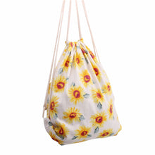 Women backpack Canvas Butterfly Printing Drawstring Backpack For Girl Student School backpacks ILML