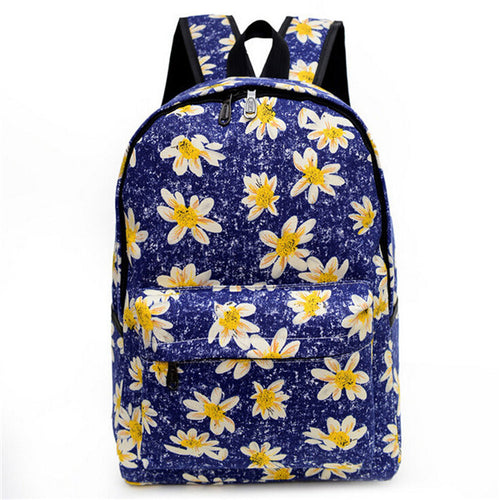 Women backpack Canvas backpacks For Teenage Girls Mochila Mulheres bag Floral Printing Travel Backpack School Bags  ILML