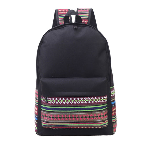 Women backpack Canvas backpacks For Teenage Girls Mochila Mulheres bag Striped Printing Travel Backpack School Bags ILML