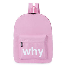 Women backpack Double-Shoulder Letter Printing Canvas Backpack Backpacks for girls Bag Mochila Mujeres  ILML