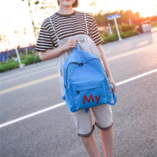 Women backpack Double-Shoulder Letter Printing Canvas Backpack Backpacks for girls Bag Mochila Mujeres  ILML