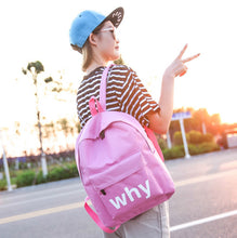 Women backpack Double-Shoulder Letter Printing Canvas Backpack Backpacks for girls Bag Mochila Mujeres  ILML