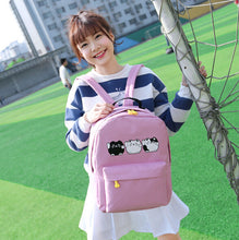 Women backpack Double-Shoulder Textile Printing Canvas Cat Backpack Backpacks for girls Bag Mochila Mujeres  ILML
