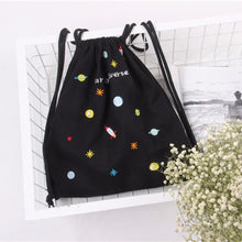Women backpack Printing Beam Port Drawstring Backpack For Girl Student School Canvas backpacks girls bag ILML