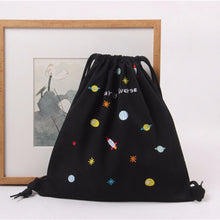 Women backpack Printing Beam Port Drawstring Backpack For Girl Student School Canvas backpacks girls bag ILML