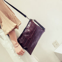 luxury Wild Women's hbags Zipper Crocodile PU Leather Cross Body Clutch Shoulder Messenger Bag  ILML