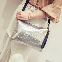 luxury Wild Women's hbags Zipper Crocodile PU Leather Cross Body Clutch Shoulder Messenger Bag  ILML