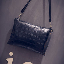 luxury Wild Women's hbags Zipper Crocodile PU Leather Cross Body Clutch Shoulder Messenger Bag  ILML