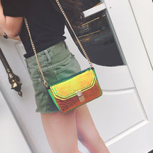 women bag Snakeskin Pattern Chain messenger bags Small Square Package Bag women's hbags Crossbody Shoulder bags famous s ILML