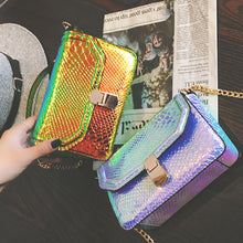 women bag Snakeskin Pattern Chain messenger bags Small Square Package Bag women's hbags Crossbody Shoulder bags famous s ILML